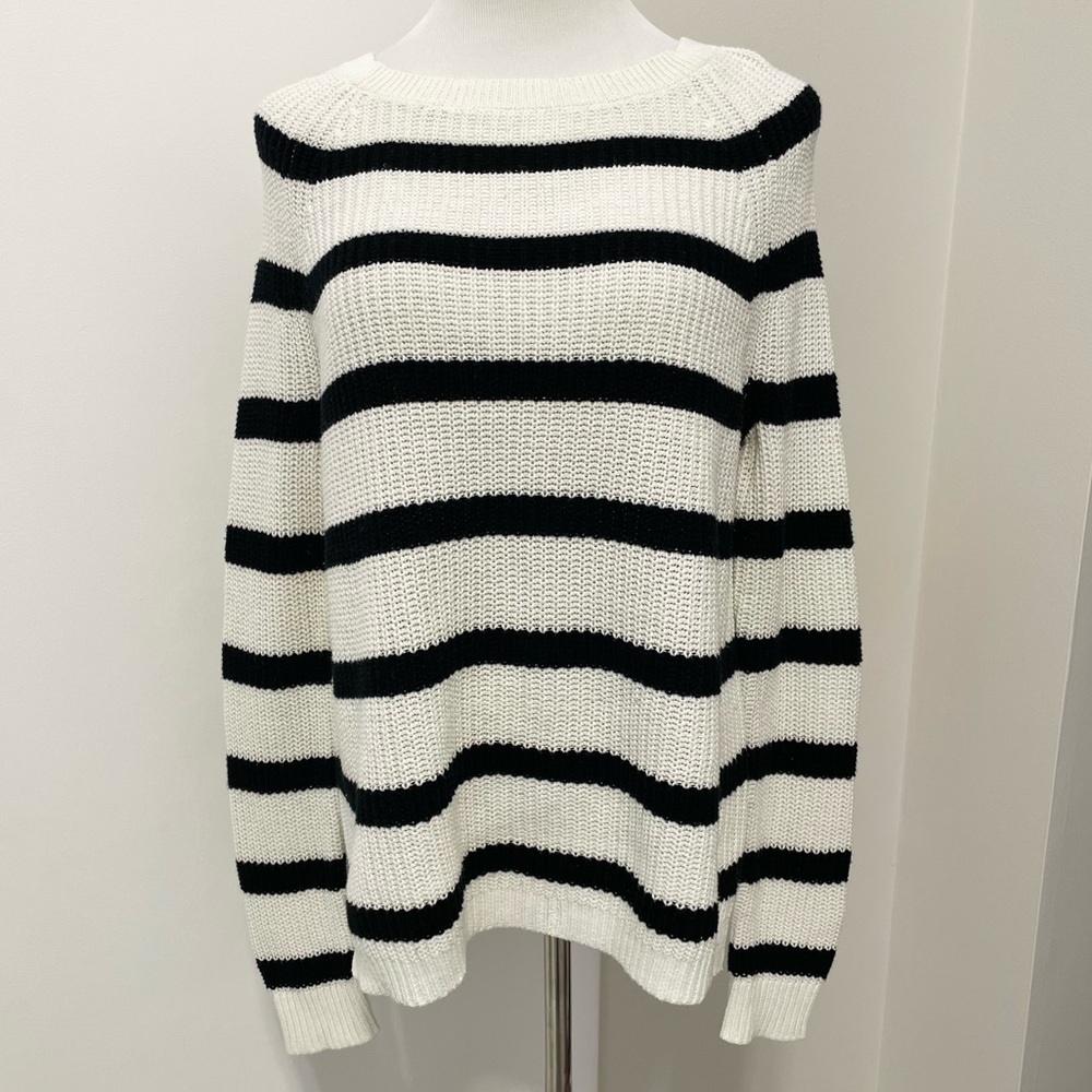Express Striped Black and White Women's Knit Sweater Size L